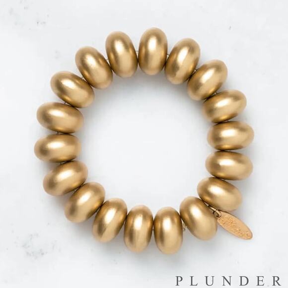 plunder Jewelry - New Plunder “Alexandra” Matte Gold Bracelet (6.5”) Small